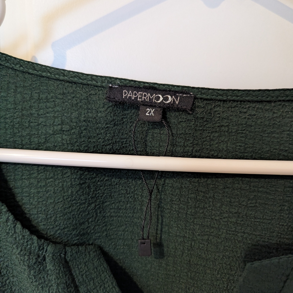 Dark Green Women's Top - Picture 2 of 4